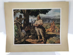 Japanese Art Print Reproduction Military Manila Soldier WWII Pacific War FL476