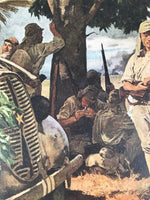 Japanese Art Print Reproduction Military Manila Soldier WWII Pacific War FL476