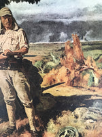 Japanese Art Print Reproduction Military Manila Soldier WWII Pacific War FL476