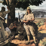 Japanese Art Print Reproduction Military Manila Soldier WWII Pacific War FL476