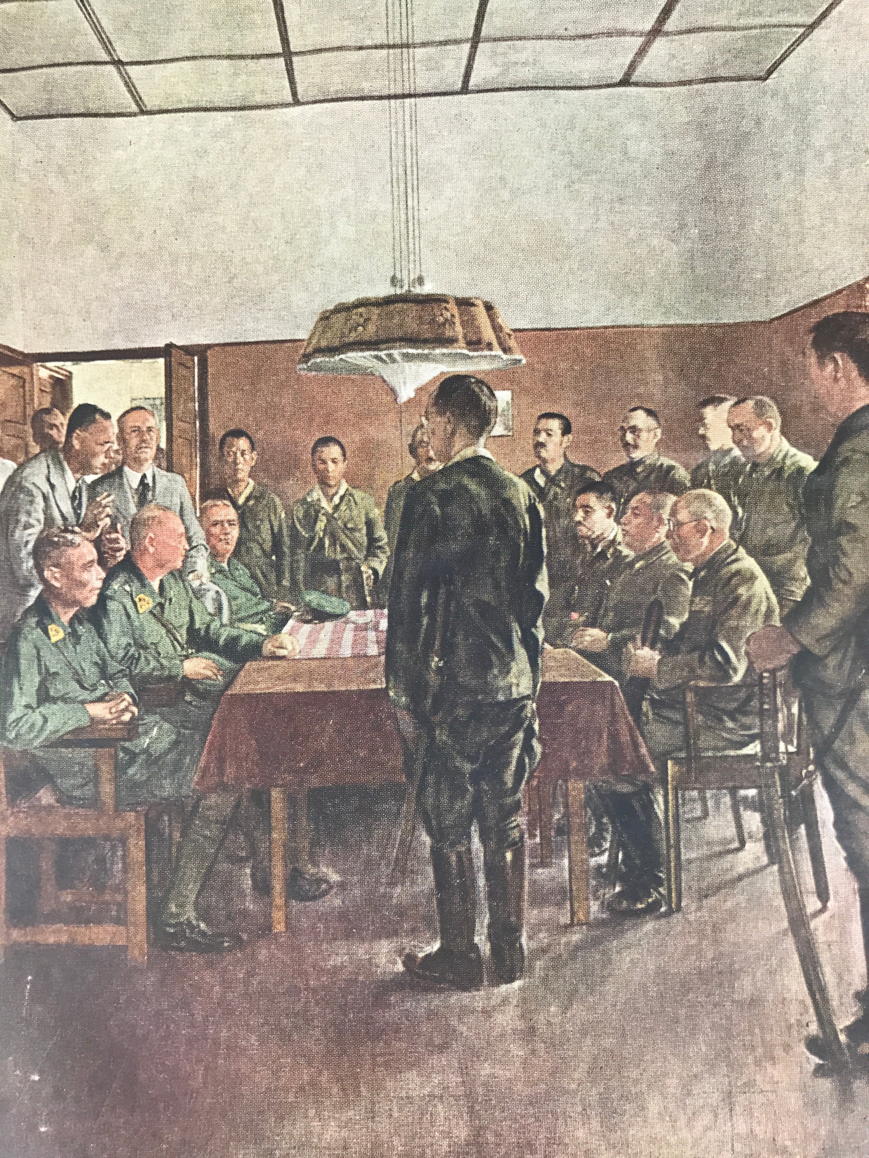 Japanese Art Print Reproduction Military Meeting Kalijati Java WWII War FL486