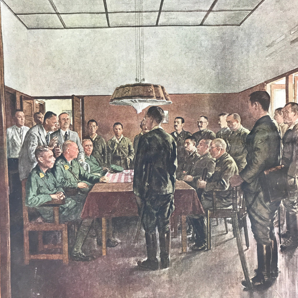 Japanese Art Print Reproduction Military Meeting Kalijati Java WWII War FL486