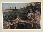Japanese Art Print Reproduction Military Miri Oil Field WWII Pacific War FL472