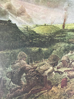 Japanese Art Print Reproduction Military Painting Battle Singapore WWII FL479