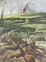 Japanese Art Print Reproduction Military Painting Battle Singapore WWII FL479