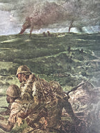 Japanese Art Print Reproduction Military Painting Battle Singapore WWII FL479