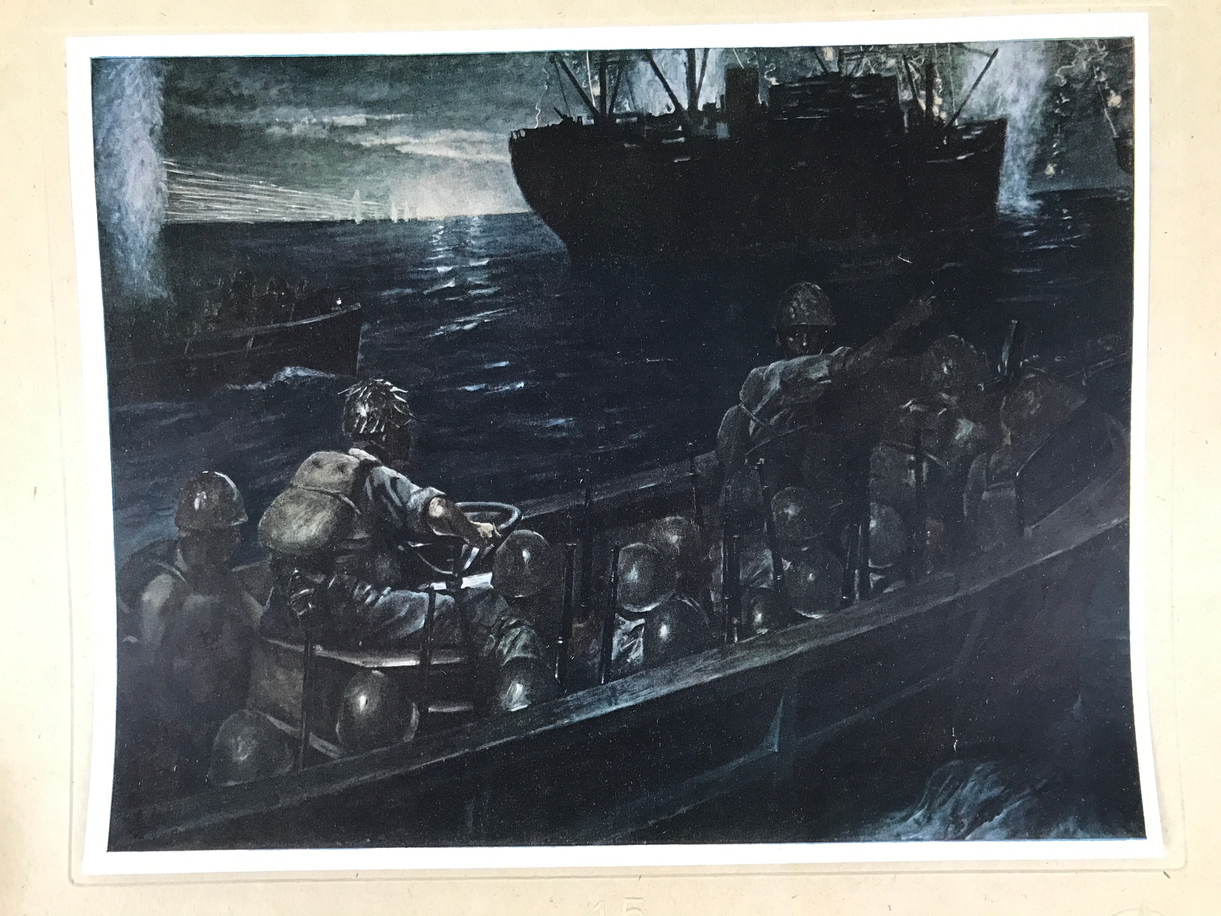 Japanese Art Print Reproduction Military Sunda Strait Battle WWII War FL484