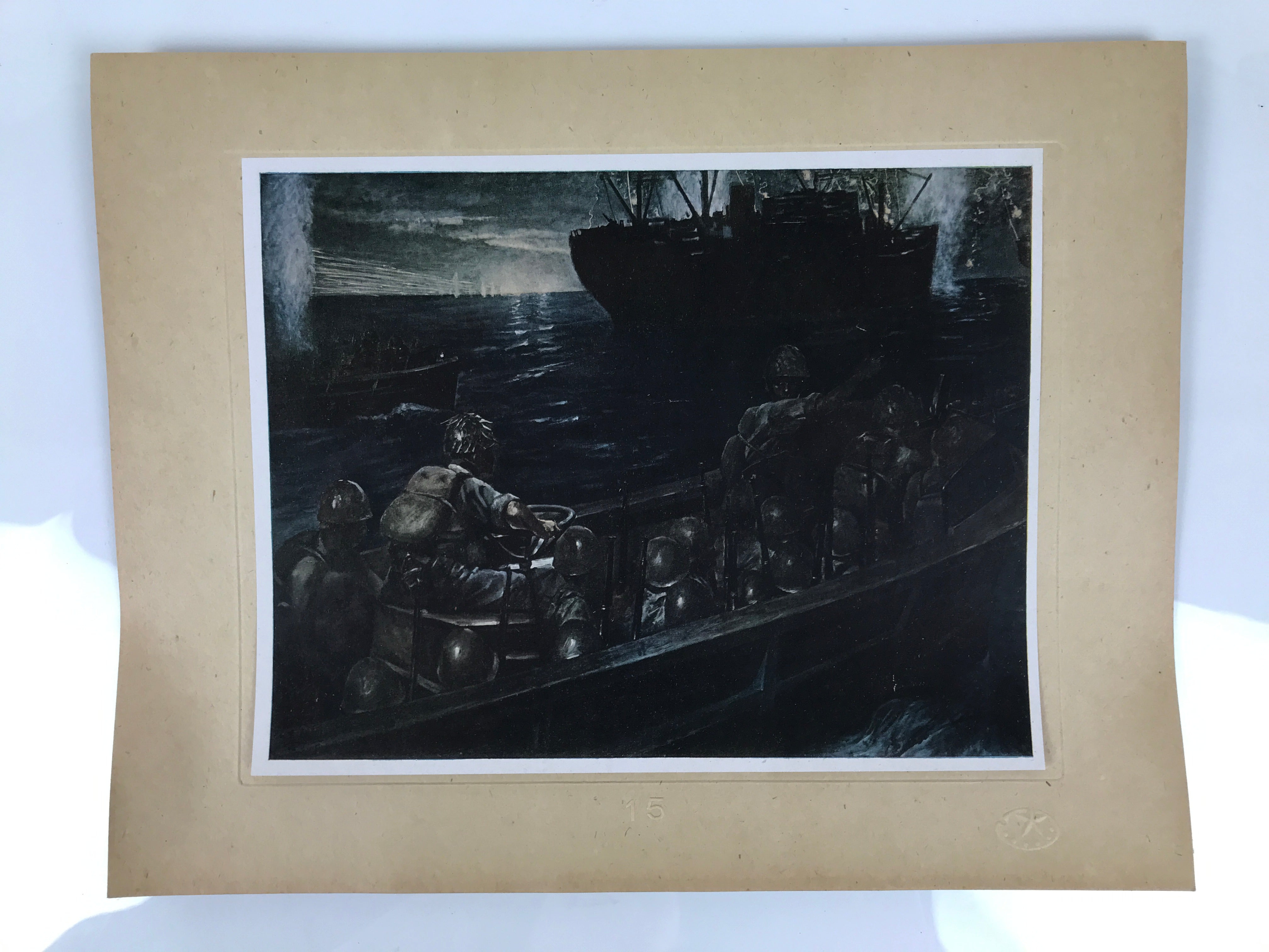 Japanese Art Print Reproduction Military Sunda Strait Battle WWII War FL484