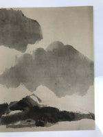 Japanese Art Print Reproduction Rosanji Mountain Landscape Black Ink Paper FL433