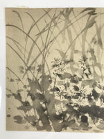 Japanese Art Print Reproduction Rosanjin Autumn Flower Monochrome Paper FL426