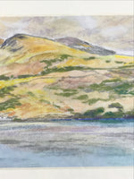 Japanese Autumn Mountain Scene Pastel Drawing Art Signed Yoshihiro Hagino FL325