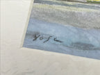 Japanese Autumn Mountain Scene Pastel Drawing Art Signed Yoshihiro Hagino FL325