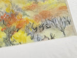 Japanese Autumn Mountain Valley Pastel Drawing Art Signed Yoshihiro Hagino FL331