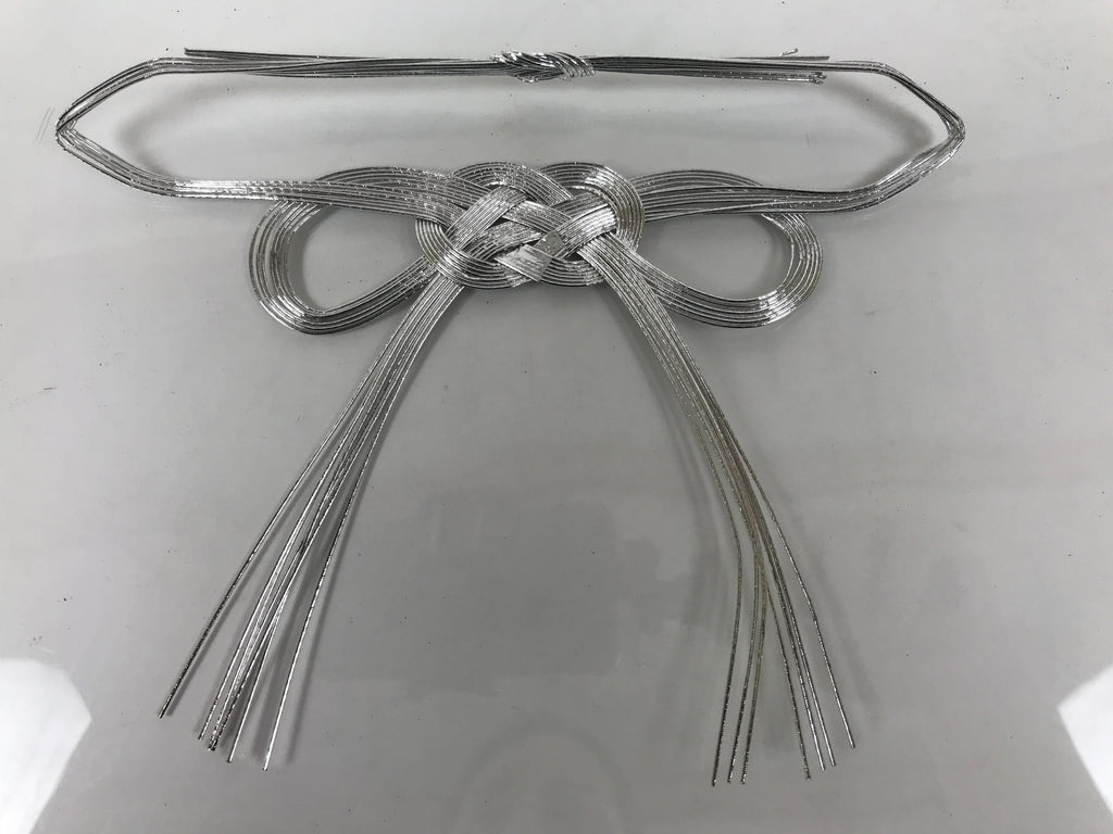 Japanese Awaji-Musubi Mizuhiki Ceremonial Knot 3pc Funeral Soushiki Silver BA828