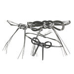 Japanese Awaji-Musubi Mizuhiki Ceremonial Knot 3pc Funeral Soushiki Silver BA828