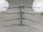 Japanese Awaji-Musubi Mizuhiki Ceremonial Knot 4pc Funeral Soushiki Silver BA829