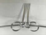 Japanese Awaji-Musubi Mizuhiki Ceremonial Knot 4pc Funeral Soushiki Silver BA829
