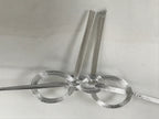 Japanese Awaji-Musubi Mizuhiki Ceremonial Knot 4pc Funeral Soushiki Silver BA829