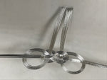 Japanese Awaji-Musubi Mizuhiki Ceremonial Knot 4pc Funeral Soushiki Silver BA829