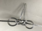 Japanese Awaji-Musubi Mizuhiki Ceremonial Knot 4pc Funeral Soushiki Silver BA830