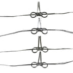 Japanese Awaji-Musubi Mizuhiki Ceremonial Knot 4pc Funeral Soushiki Silver BA830