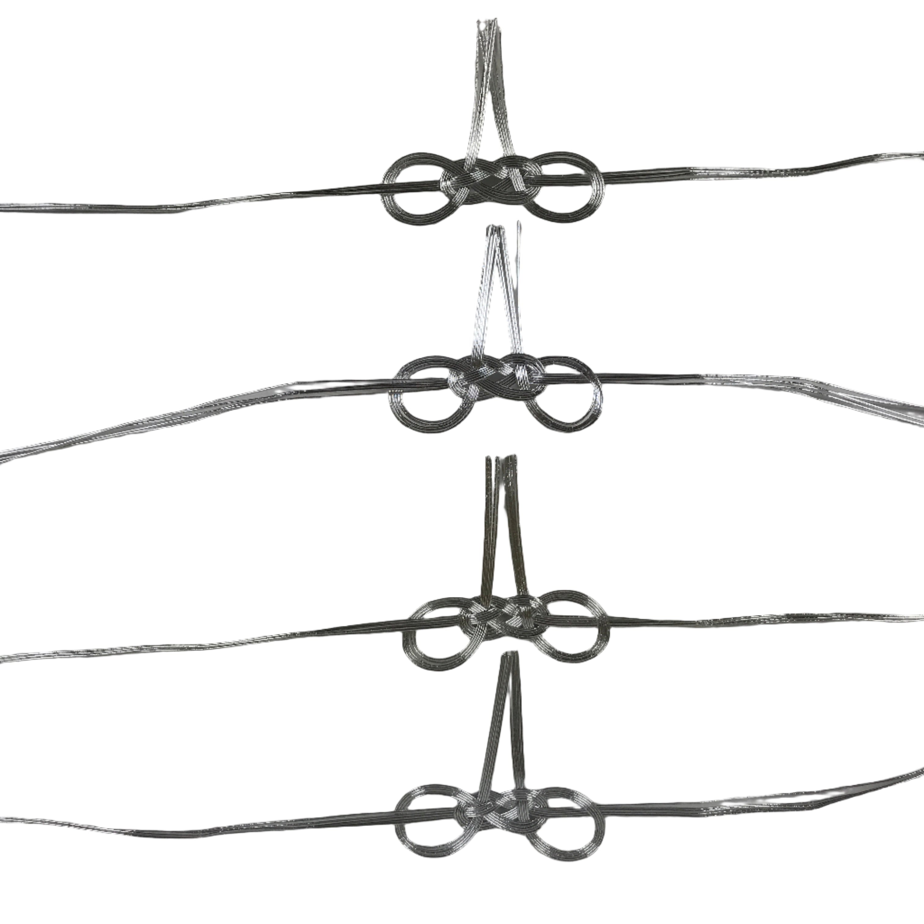 Japanese Awaji-Musubi Mizuhiki Ceremonial Knot 4pc Funeral Soushiki Silver BA830
