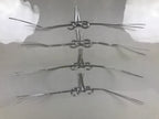 Japanese Awaji-Musubi Mizuhiki Ceremonial Knot 4pc Funeral Soushiki Silver BA831