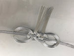Japanese Awaji-Musubi Mizuhiki Ceremonial Knot 4pc Funeral Soushiki Silver BA831