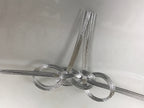 Japanese Awaji-Musubi Mizuhiki Ceremonial Knot 4pc Funeral Soushiki Silver BA831