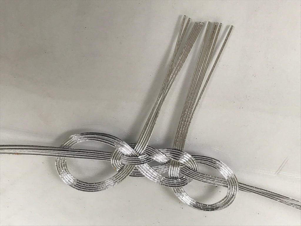 Japanese Awaji-Musubi Mizuhiki Ceremonial Knot 5pc Funeral Soushiki Silver BA832