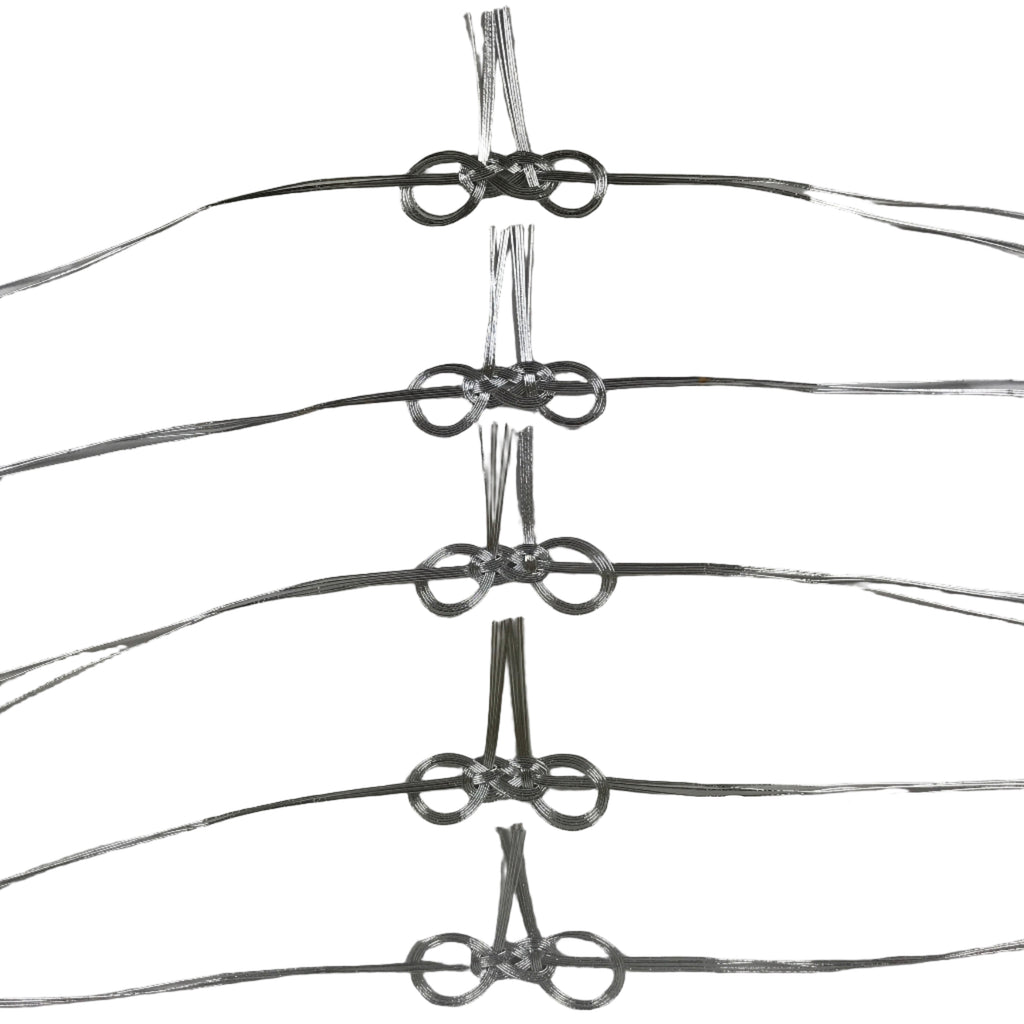 Japanese Awaji-Musubi Mizuhiki Ceremonial Knot 5pc Funeral Soushiki Silver BA832