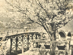 Japanese BW Postcard Iwakuni Kintai Bridge C1920 Showa Photography PC167