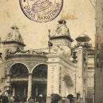 Japanese BW Postcard Osaka Rakutenchi Building C1920 Taisho Photography PC187