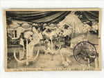 Japanese BW Postcard Osaka Rakutenchi Merry Go Round C1920 Taisho Kimono PC195