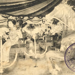 Japanese BW Postcard Osaka Rakutenchi Merry Go Round C1920 Taisho Kimono PC195