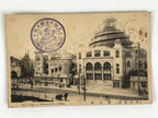 Japanese BW Postcard Osaka Rakutenchi Street C1920 Taisho Photography PC182