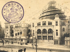 Japanese BW Postcard Osaka Rakutenchi Street C1920 Taisho Photography PC182