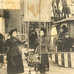 Japanese BW Postcard Osaka Shinsekai Playground C1920 Taisho Photography PC189