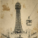 Japanese BW Postcard Osaka Shinsekai Tsutenkaku C1920 Taisho Photography PC188