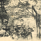 Japanese BW Postcard Tokyo Ohanami Cherry Blossom C1920 Taisho Photography PC202
