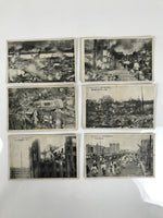 Japanese BW Postcards Set Great Kanto Earthquake C1920 Taisho Photography PC205