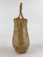 Japanese Bamboo Basket Flower Vase Vtg Kago Ikebana Arrangement Kado B215