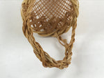 Japanese Bamboo Basket Flower Vase Vtg Kago Ikebana Arrangement Kado B215