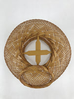 Japanese Bamboo Basket Flower Vase Vtg Kago Ikebana Arrangement Kado B219
