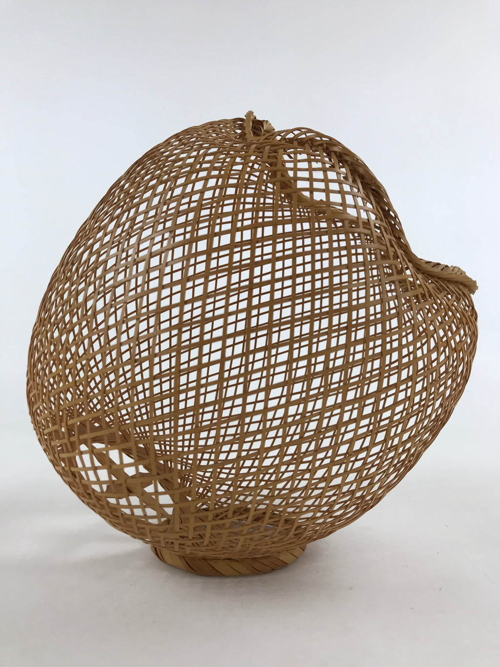 Japanese Bamboo Basket Flower Vase Vtg Kago Ikebana Arrangement Kado B219
