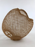 Japanese Bamboo Basket Flower Vase Vtg Kago Ikebana Arrangement Kado B219