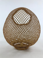 Japanese Bamboo Basket Flower Vase Vtg Kago Ikebana Arrangement Kado B219
