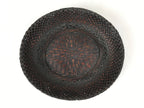 Japanese Bamboo Basket Vtg Tabletop Morikago Woven Small Kago Oval Brown B223