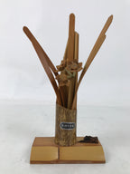 Japanese Bamboo Daffodil Flower Decorative Statue Vtg Suisen Folk Craft Art ST69