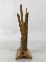 Japanese Bamboo Daffodil Flower Decorative Statue Vtg Suisen Folk Craft Art ST69